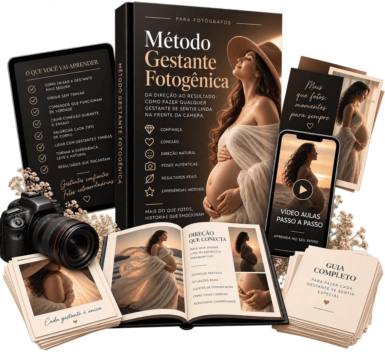 Apresentação visual do material Transforme sua Cliente Gestante em uma Modelo